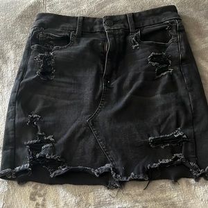 Black jean skirt